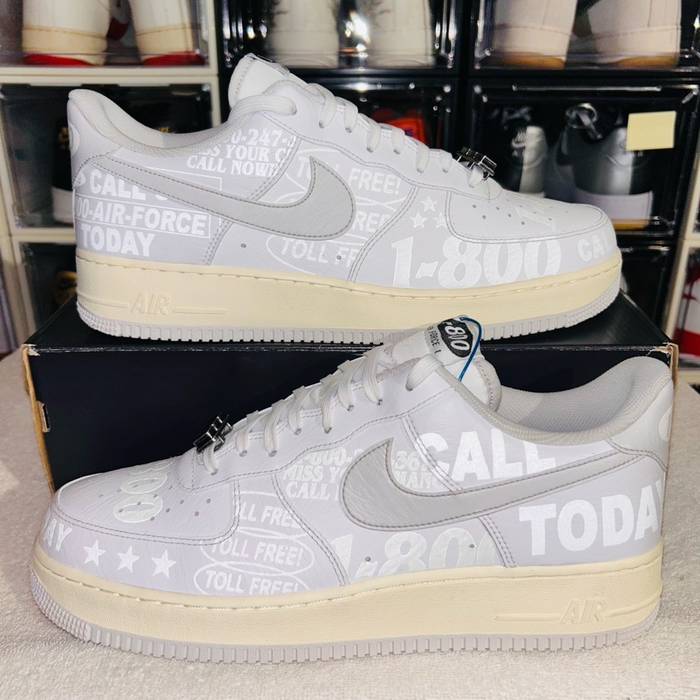 Nike Air Force 1 '07 Premium "1-800". CI16321-100

     Box no lid